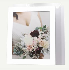 Pack of 10, 20x24 Pre-cut Mat with Whitecore fits 16x20 Picture + White Foam Board + Bags.